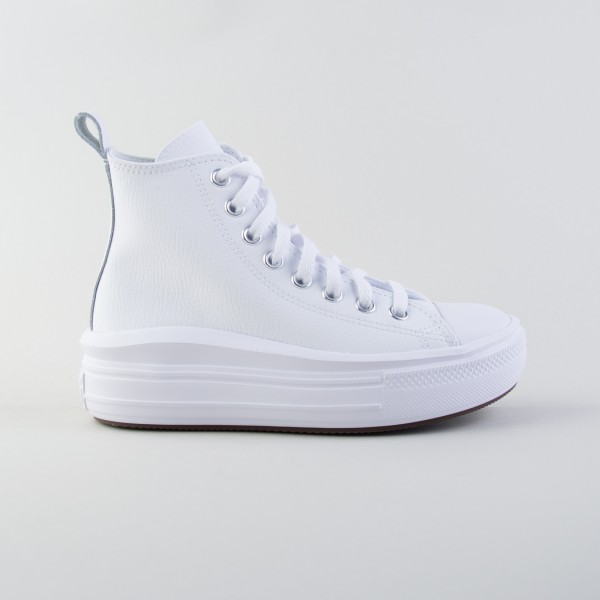 Converse Chuck Taylor All Star Move Leather Γυναικειο Παπουτσι Λευκο