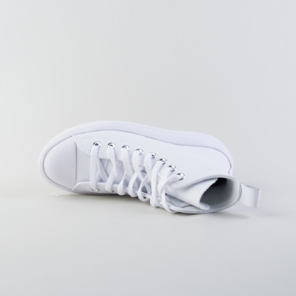 Converse Chuck Taylor All Star Move Leather Γυναικειο Παπουτσι Λευκο