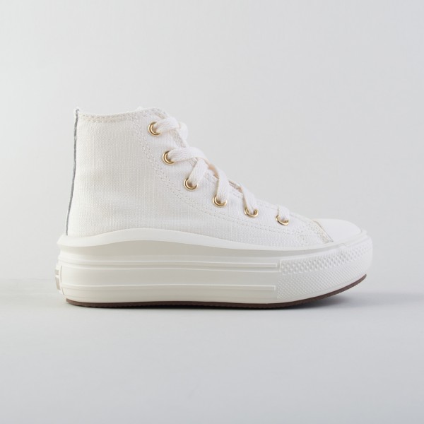 Converse Chuck Taylor All Star Move Tonal Canvas Γυναικειο Παπουτσι Ιβουαρ - Χρυσο