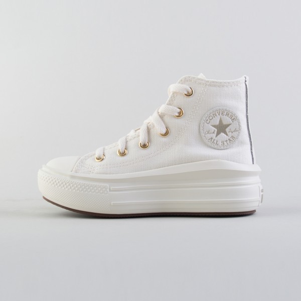 Converse Chuck Taylor All Star Move Tonal Canvas Γυναικειο Παπουτσι Ιβουαρ - Χρυσο