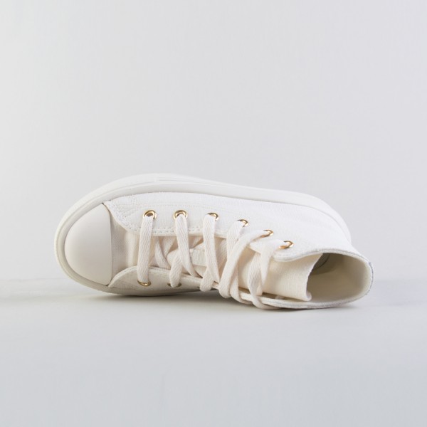 Converse Chuck Taylor All Star Move Tonal Canvas Γυναικειο Παπουτσι Ιβουαρ - Χρυσο