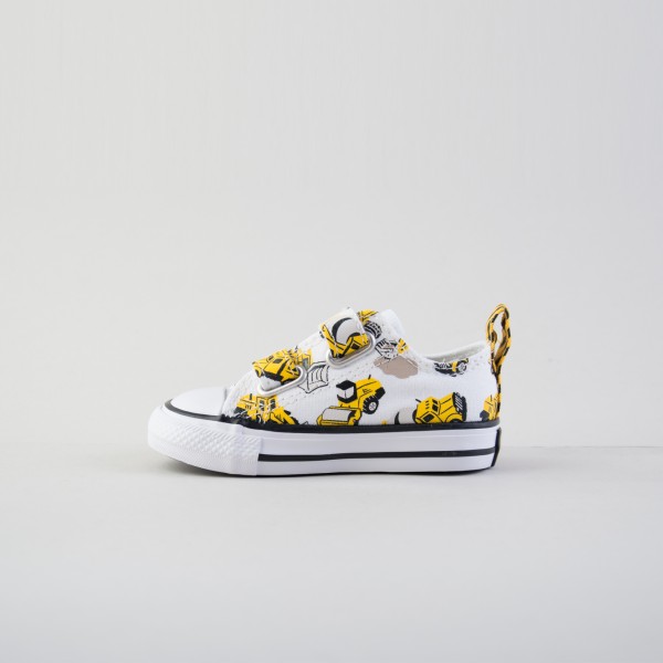 Converse Chuck Taylor All Star Construction Print Easy On Βρεφικο Παπουτσι Λευκο - Κιτρινο