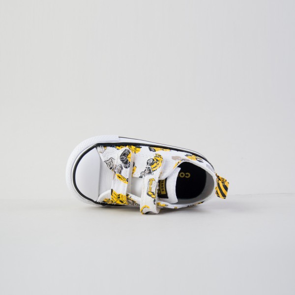 Converse Chuck Taylor All Star Construction Print Easy On Βρεφικο Παπουτσι Λευκο - Κιτρινο