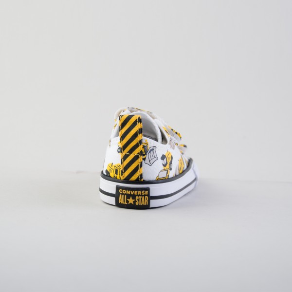 Converse Chuck Taylor All Star Construction Print Easy On Βρεφικο Παπουτσι Λευκο - Κιτρινο