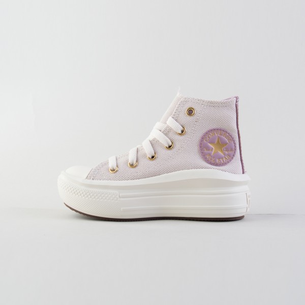 Converse Chuck Taylor All Star Move Gold Luxe Παιδικο Παπουτσι Λιλα