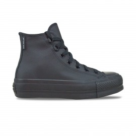 Converse Chuck Taylor All Star Lift Leather Γυναικειο Παπουτσι Μαυρο
