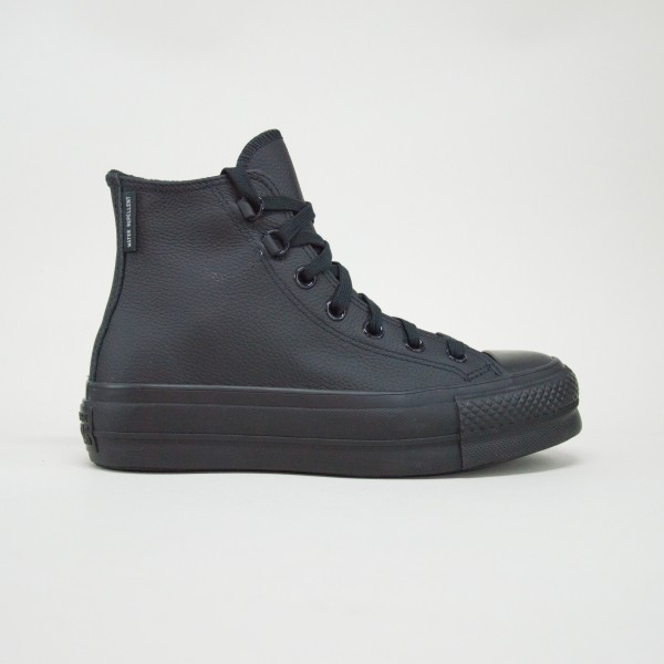 Converse Chuck Taylor All Star Lift Leather Γυναικειο Παπουτσι Μαυρο