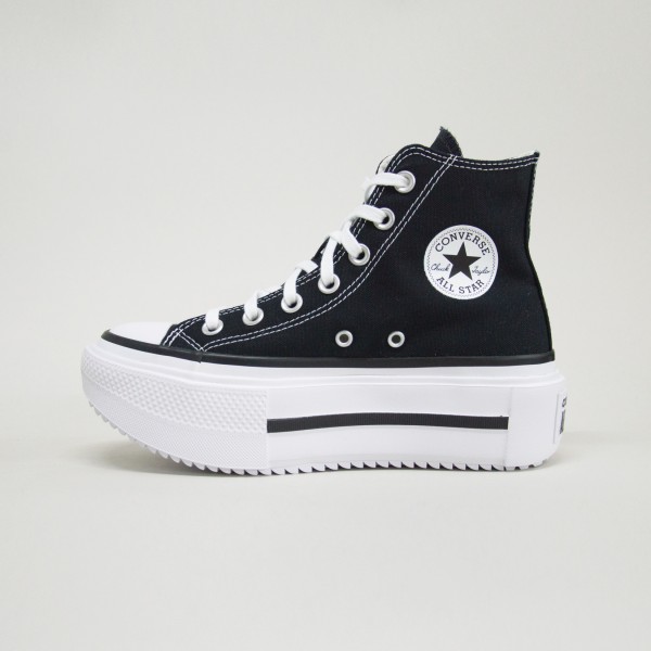 Converse Chuck Taylor All Star Lift Double Stack Γυναικειο Παπουτσι Μαυρο - Λευκο