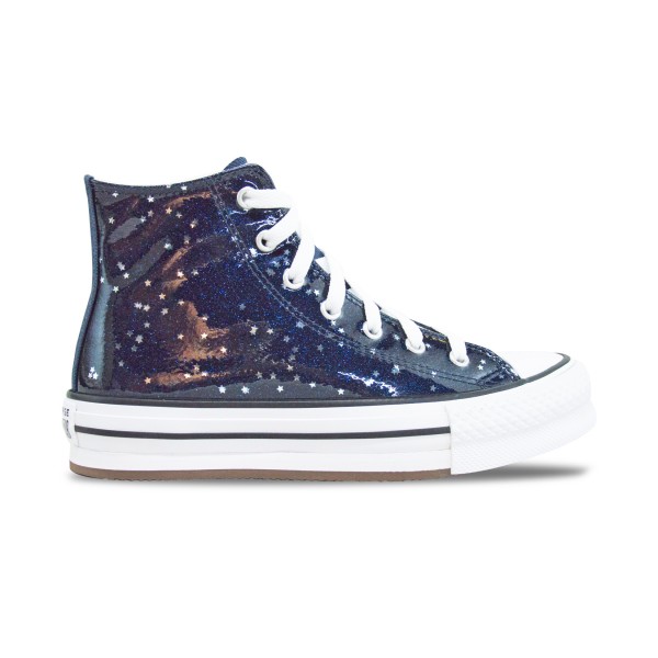 Converse All Star Eva Lift Glitter Platform Εφηβικο Παπουτσι Μπλε