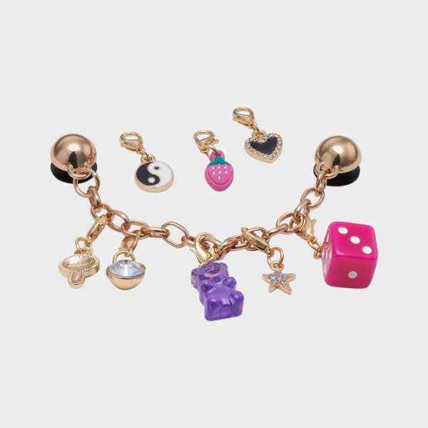 Crocs X Jibbitz Custom Charm Chain 5 Pieces Αξεσουαρ Καρφιτσες Πολυχρωμες