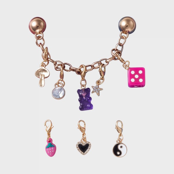 Crocs X Jibbitz Custom Charm Chain 5 Pieces Αξεσουαρ Καρφιτσες Πολυχρωμες