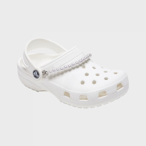 Crocs X Jibbitz Pearl Strap Chain Αξεσουαρ Καρφιτσα Λευκο