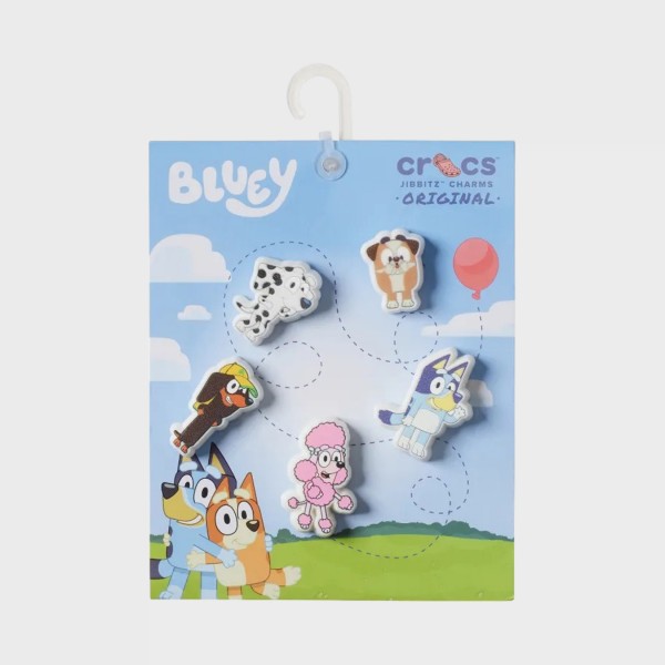 Crocs X Jibbitz Charms 5 Τεμ Bluey Pins Διακοσμητικες Καρφιτσες Πολυχρωμες