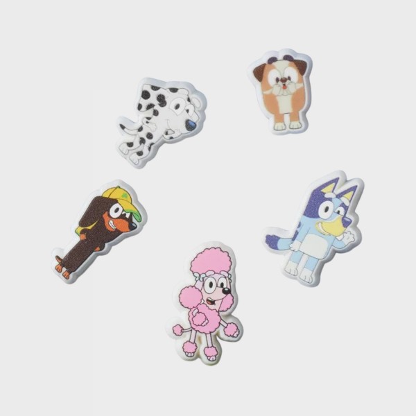 Crocs X Jibbitz Charms 5 Τεμ Bluey Pins Διακοσμητικες Καρφιτσες Πολυχρωμες