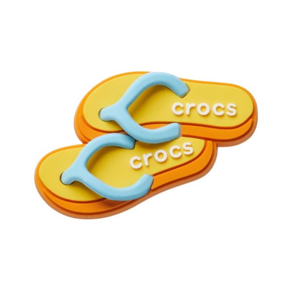 Crocs X Jibbitz Charms Flip Flops Pin Διακοσμητικη Καρφιτσα Κιτρινη