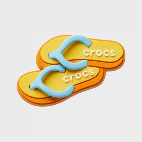 Crocs X Jibbitz Charms Flip Flops Pin Διακοσμητικη Καρφιτσα Κιτρινη