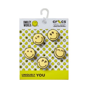 Crocs X Jibbitz Smileyworl 5 Τεμαχια Αξεσουαρ Καρφιτσες Χρωμα Κιτρινο 