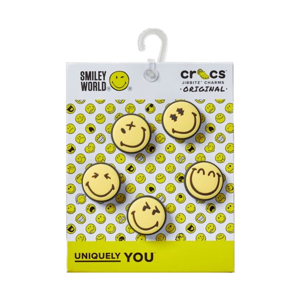 Crocs X Jibbitz Smileyworl 5 Τεμαχια Αξεσουαρ Καρφιτσες Χρωμα Κιτρινο 