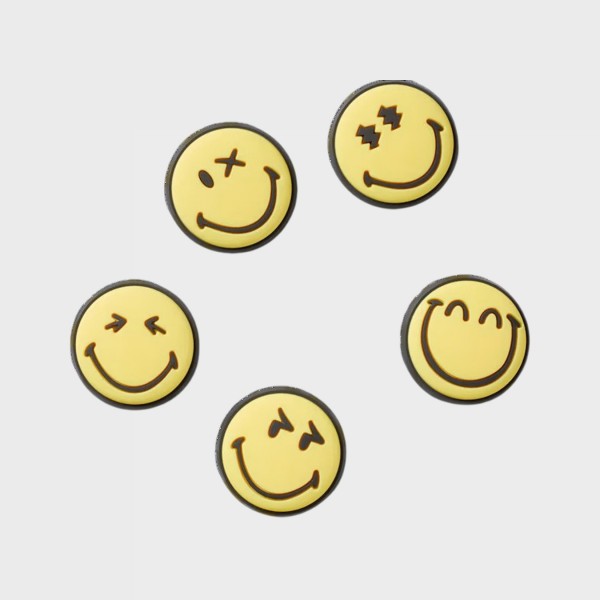 Crocs X Jibbitz Smileyworl 5 Τεμαχια Αξεσουαρ Καρφιτσες Χρωμα Κιτρινο 