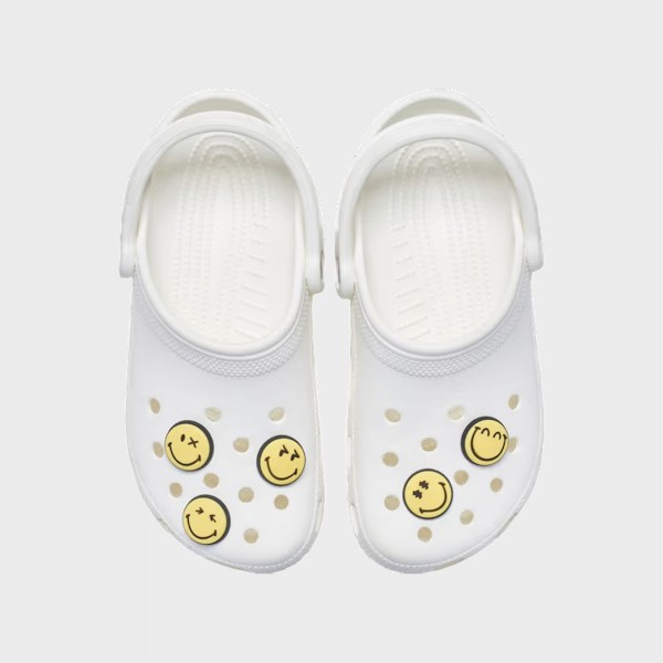 Crocs X Jibbitz Smileyworl 5 Τεμαχια Αξεσουαρ Καρφιτσες Χρωμα Κιτρινο 
