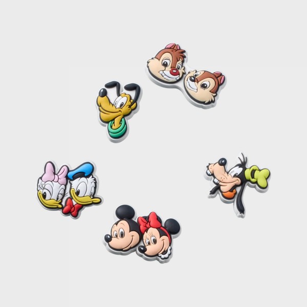 Crocs X Jibbitz Mickey And Friends PVC 5 ΤΜΧ Διακοσμητικες Καρφιτσες Πολυχρωμες