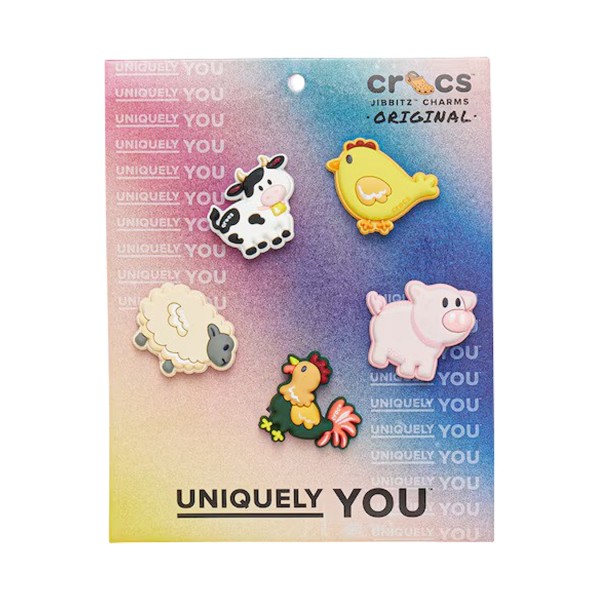 Crocs X Jibbitz Farm Friends 5 ΤΜΧ Διακοσμητικες Καρφιτσες Πολυχρωμες