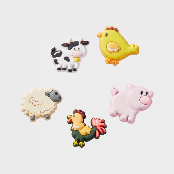 Crocs X Jibbitz Farm Friends 5 ΤΜΧ Διακοσμητικες Καρφιτσες Πολυχρωμες
