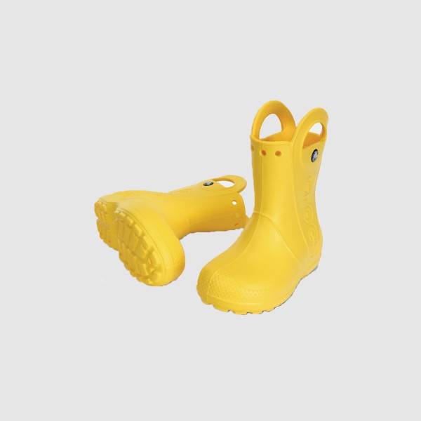 Crocs Handle It Rain Comfort Παιδικη Γαλοτσα Κιτρινη