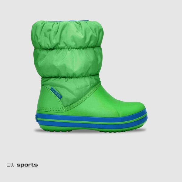 Crocs Winter Puff Boot Παιδικη Γαλοτσα Πρασινη