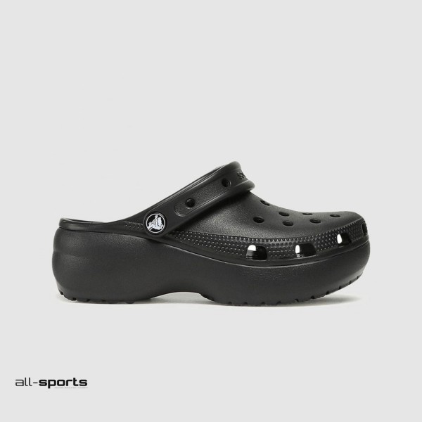 Crocs Classic Platform Clog Γυναικειο Σαμπο Μαυρο