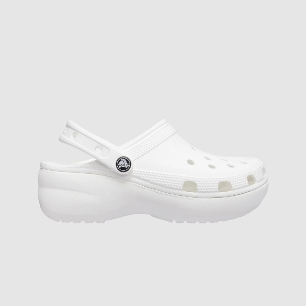 Crocs Classic Platform Clog Γυναικειο Σαμπο Λευκο