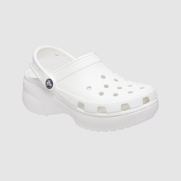 Crocs Classic Platform Clog Γυναικειο Σαμπο Λευκο