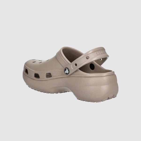 Crocs Classic Platform Clog Γυναικειο Σαμπο Μπεζ