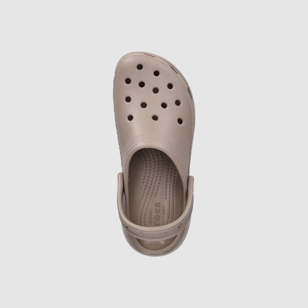 Crocs Classic Platform Clog Γυναικειο Σαμπο Μπεζ