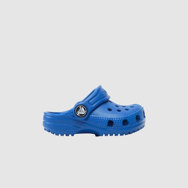 Crocs Classic Clog With Stripe Βρεφικο Σαμπο Μπλε