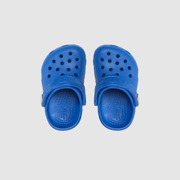 Crocs Classic Clog With Stripe Βρεφικο Σαμπο Μπλε