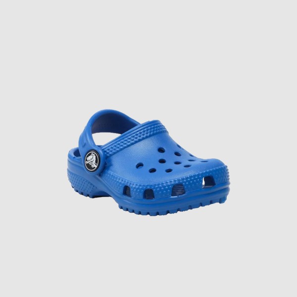 Crocs Classic Clog With Stripe Βρεφικο Σαμπο Μπλε