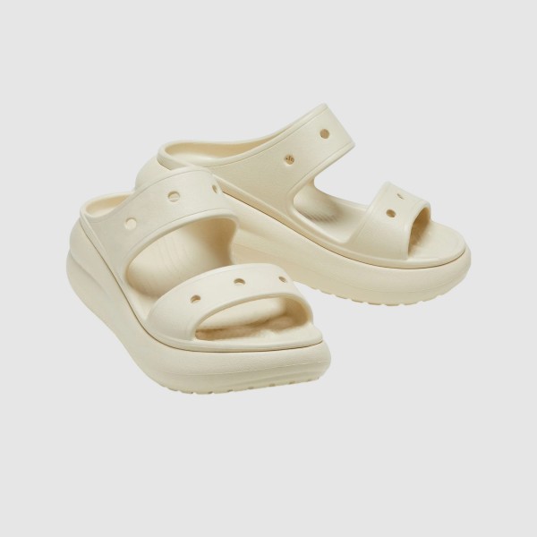 Crocs Crush Sandal Platform Γυναικεια Παντοφλα Ιβουαρ