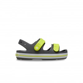Crocs Crocband Cruiser Logo Παιδικο Πεδιλο Γκρι - Πρασινο