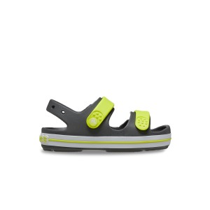 Crocs Crocband Cruiser Logo Παιδικο Πεδιλο Γκρι - Πρασινο