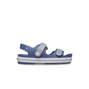 Crocs Crocband Cruiser Logo Παιδικο Πεδιλο Μπλε - Γκρι