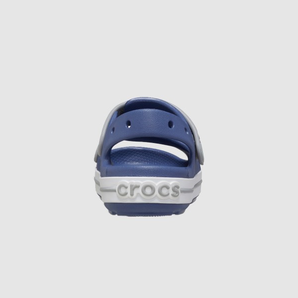 Crocs Crocband Cruiser Logo Παιδικο Πεδιλο Μπλε - Γκρι