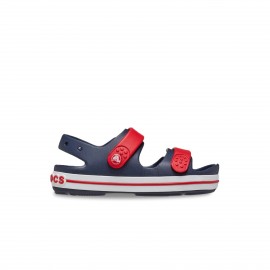 Crocs Crocband Cruiser Logo Παιδικο Πεδιλο Μπλε - Κοκκινο