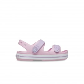 Crocs Crocband Cruiser Logo Παιδικο Πεδιλο Ροζ - Λιλα