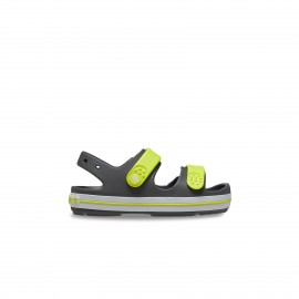 Crocs Crocband Cruiser Sandal Logo Βρεφικο Πεδιλο Γκρι - Λαχανι