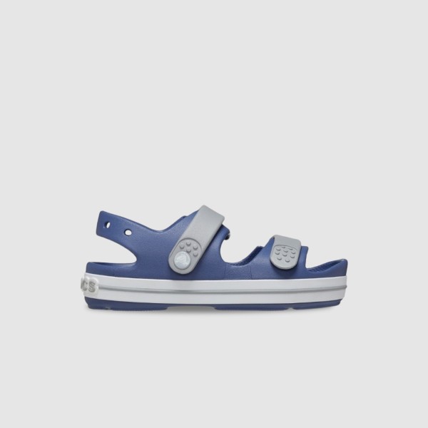 Crocs Crocband Cruiser Sandal Logo Βρεφικο Πεδιλο Μπλε - Γκρι