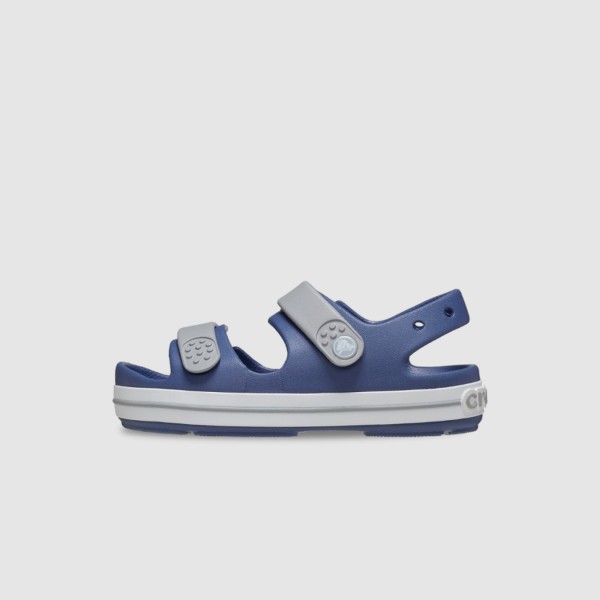 Crocs Crocband Cruiser Sandal Logo Βρεφικο Πεδιλο Μπλε - Γκρι