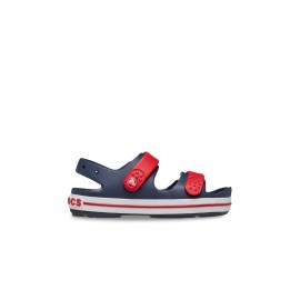 Crocs Crocband Cruiser Sandal Logo Βρεφικο Πεδιλο Navy Μπλε - Κοκκινο