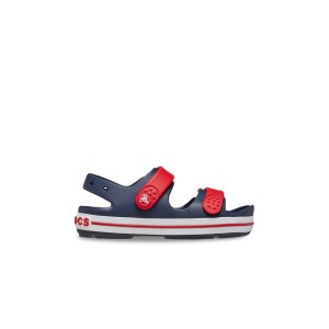 Crocs Crocband Cruiser Sandal Logo Βρεφικο Πεδιλο Navy Μπλε - Κοκκινο
