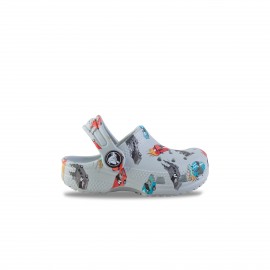 Crocs Classic Clog Car Graphics Βρεφικο Σαμπο Γκρι